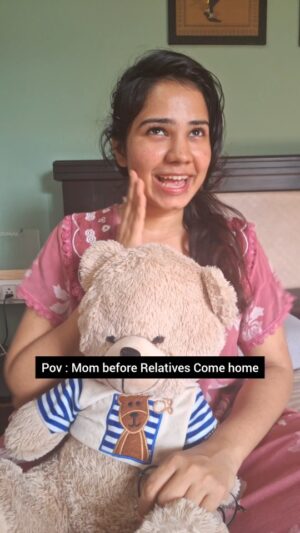 srimathi chimu Instagram - Moms Before Relatives come home be like 😂 

Send this to ur Mom! 

#Ad