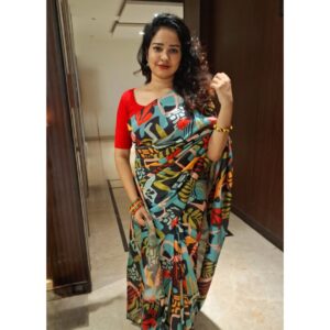 srimathi chimu Instagram - Naanum Pennaga Unarndha Tharunam🩷🙊
Thankyou for The Pleasant stay  @dsrmadhanam ☺️💖It was so peaceful😌 
Wearing saree from @the.label.i 🥰 loved it !
