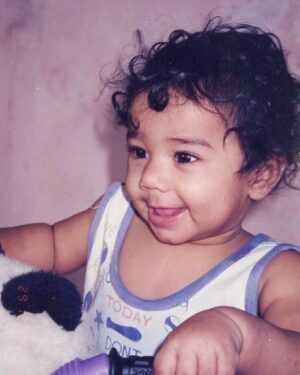 srimathi chimu Instagram - Chimu when Paapa 🤪 #7Months Konjom Big baby dhaan 😂